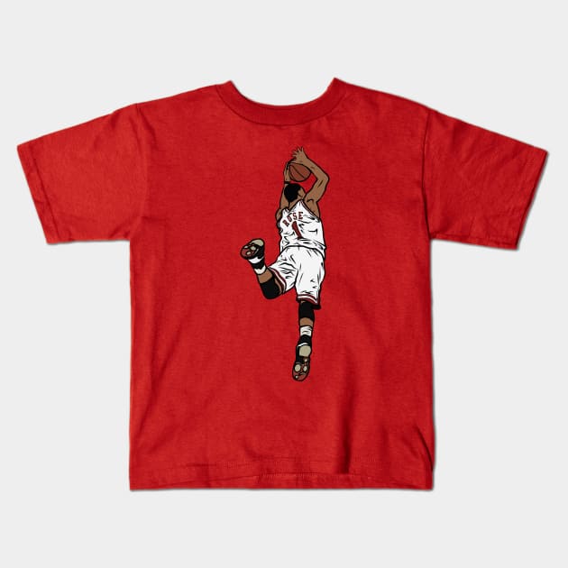 Derrick Rose Dunk Kids T-Shirt by rattraptees